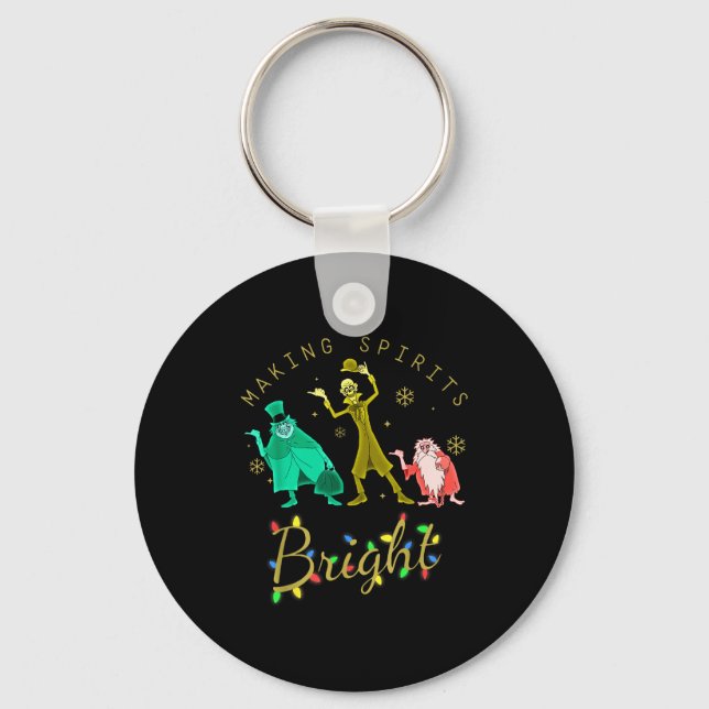 Making Srits Bright Christmas Retro Groovy Christm Key Ring (Front)