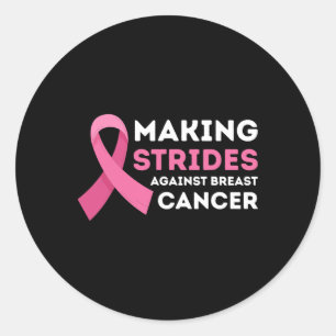 Making Strides Against Breast Cancer Awareness Wom Classic Round Sticker