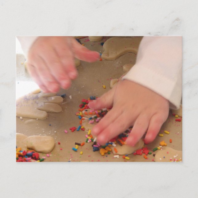 Making Sugar Cookies Postcard (Front)