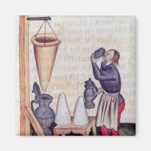 Making sugar syrup, from 'Tractatus de Herbis' Magnet