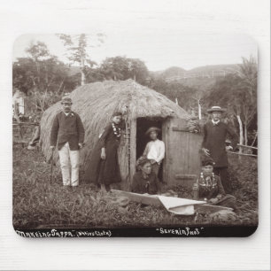 Making Tappa, a native cloth, c.1875 (sepia photo) Mouse Mat