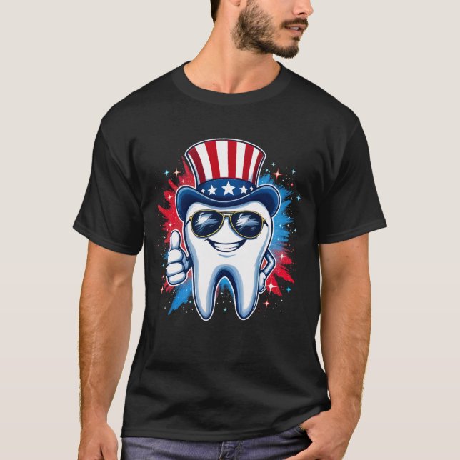 Making Teeth Great Again 4th Of July America USA T T-Shirt (Front)