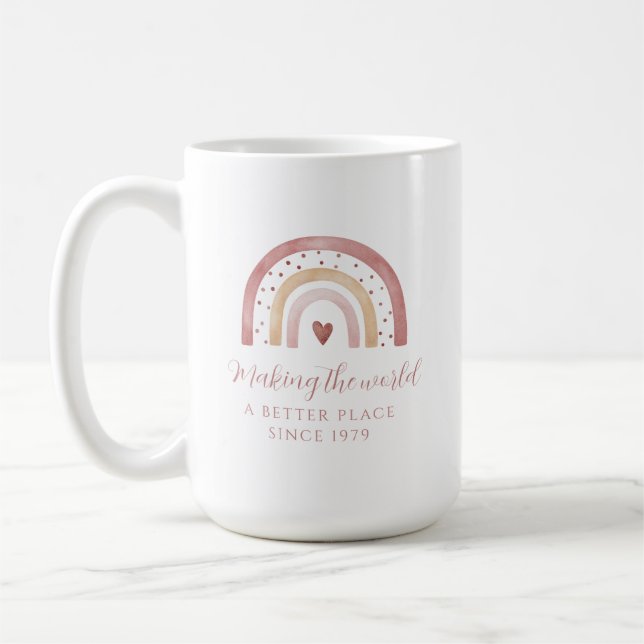 Making The World A Better Place Birthday Mug (Left)