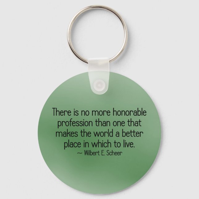 Making the world a better place key ring (Front)