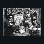 Making Their Lists for Santa - Vintage Stereoview Holiday Postcard<br><div class="desc">Vintage stereoview card image restored and enhanced by Scenesfromthepast.net.   Circa 1890-1900.  Victorian-era girls making their wish lists for Santa.</div>