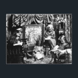 Making Their Lists for Santa - Vintage Stereoview Holiday Postcard<br><div class="desc">Vintage stereoview card image restored and enhanced by Scenesfromthepast.net.   Circa 1890-1900.  Victorian-era girls making their wish lists for Santa.</div>