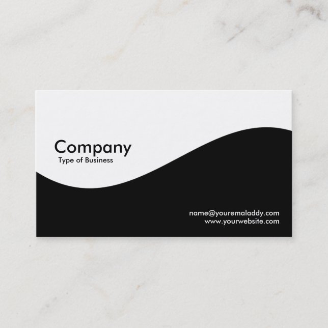 Making Waves - Black and White Business Card (Front)