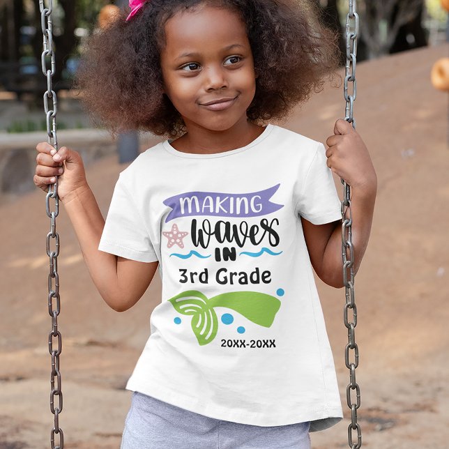 Making Waves in Elementary School, Add Grade, Year T-Shirt (Creator Uploaded)