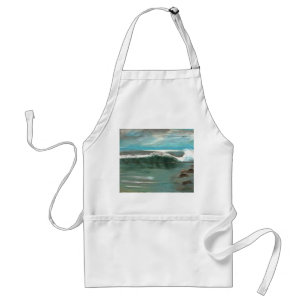 Making Waves On Driftwood Seascape Art Standard Apron