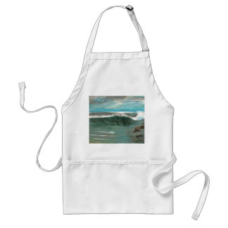 Making Waves On Driftwood Seascape Art Standard Apron