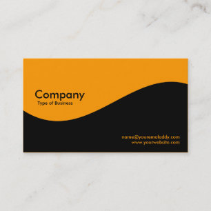 Making Waves - Orange and Black Business Card