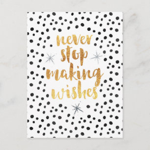 Making Wishes Quote Postcard