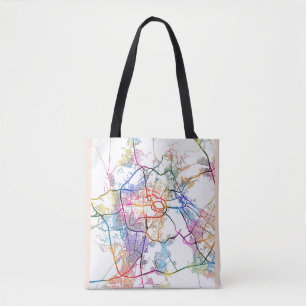 Makkah Saudi Arabia City Map Tote Bag