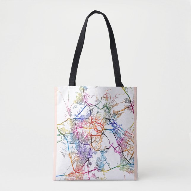 Makkah Saudi Arabia City Map Tote Bag (Front)