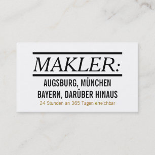 Makler Visitenkarten Business Card