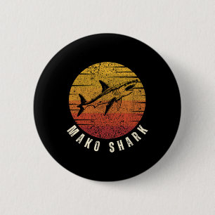 Mako Shark Deep Sea Fishing Ocean Mako Shark 6 Cm Round Badge