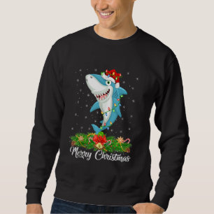 Mako Shark Lover Matching Santa Hat Mako Shark Chr Sweatshirt