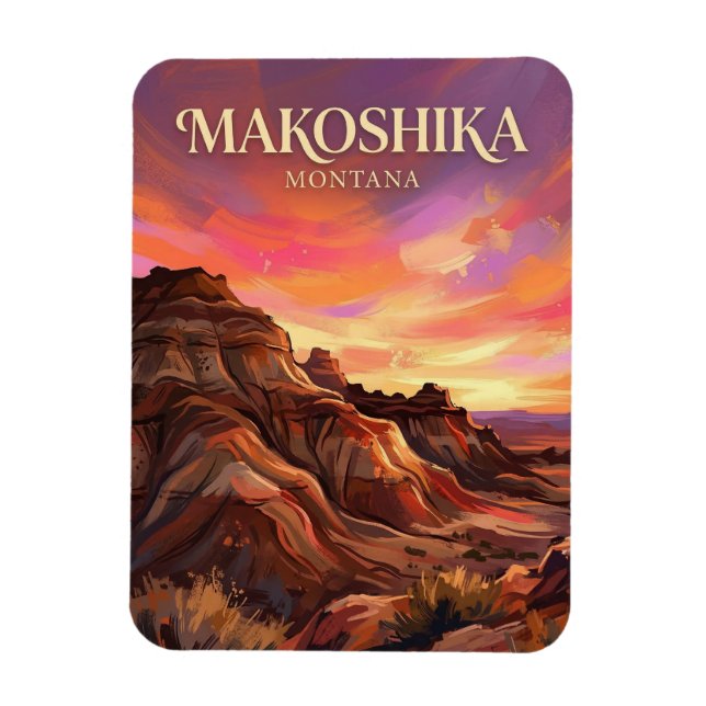 Makoshika State Park Montana Magnet (Vertical)