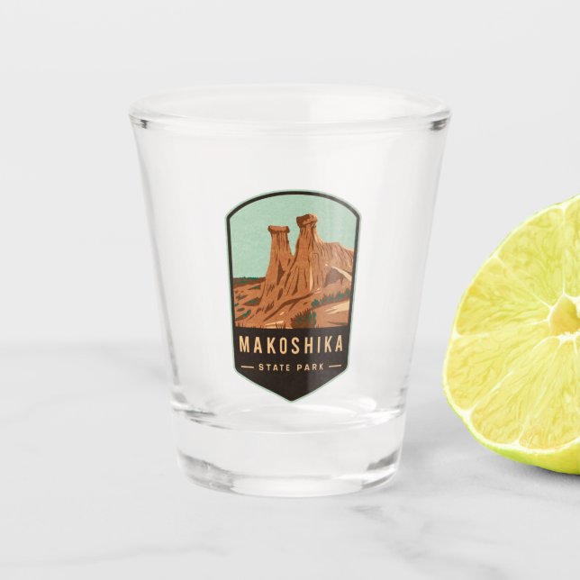 Makoshika State Park Shot Glass (Front)