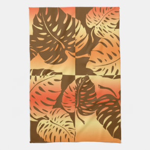 Makua Monstera Hawaiian Stripe Blend Kitchen Towel