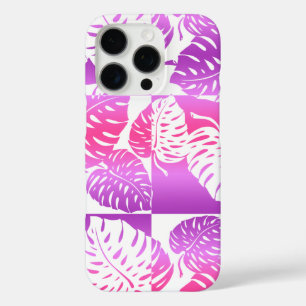 Makua Monstera Hawaiian Striped Blend Pink iPhone 16 Pro Case