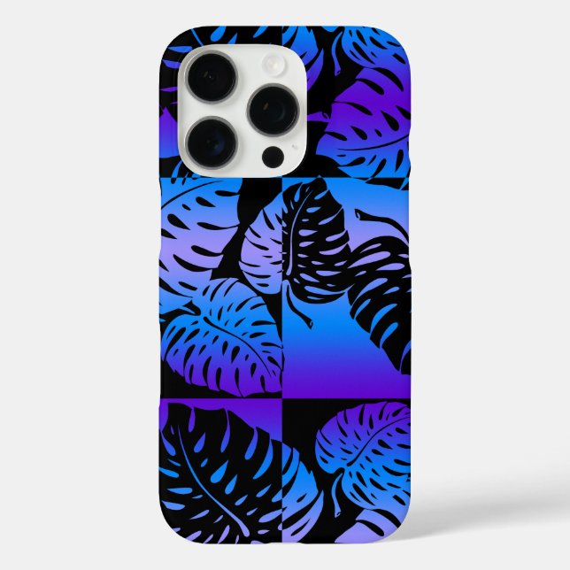 Makua Monstera Hawaiian Striped Blend Purple  Case-Mate iPhone Case (Back)