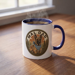 Mal Dad Coffee Mug Belgian Malinois Dad Maligator