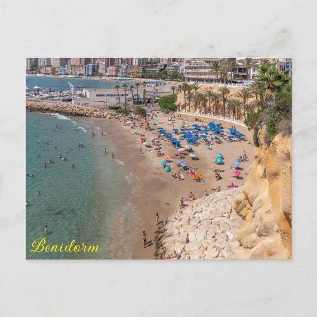 Mal Pas Beach, Benidorm, Costa Blanca, Spain Postcard (Front)