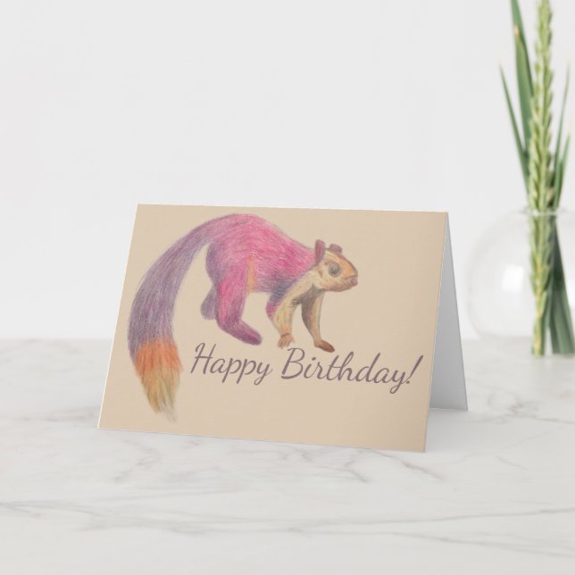 Malabar Giant Squirrel Illustration Custom Message Card (Front)