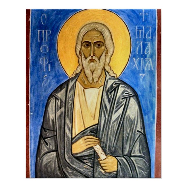 Malachi Orthodox Christian Icon Poster (Front)