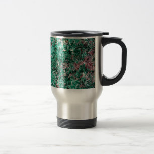 Malachite and copper travel mug