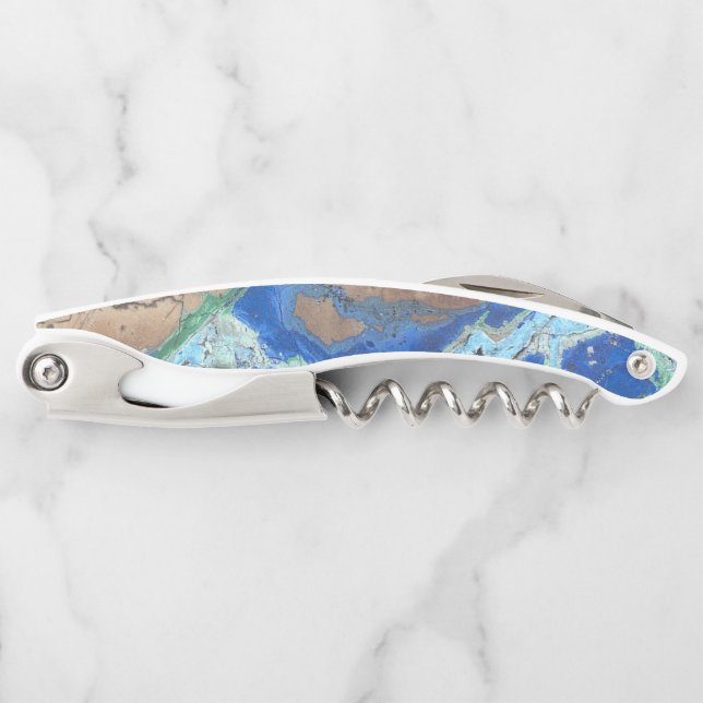 Malachite Azurite Stone look Corkscrew (Front)