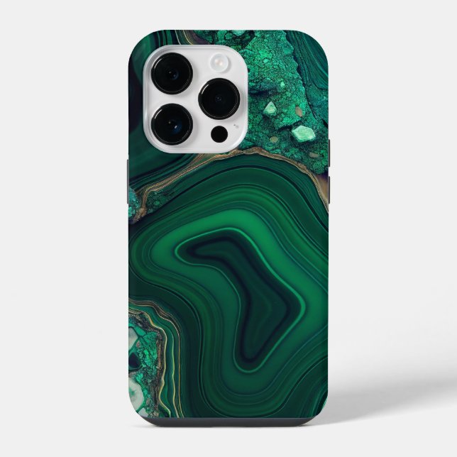 Malachite Cu6CO3(OH)2 iPhone Case (Back)