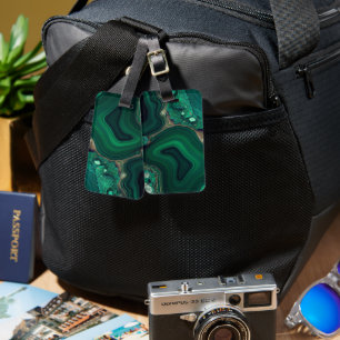 Malachite Cu6CO3(OH)2 Luggage Tag