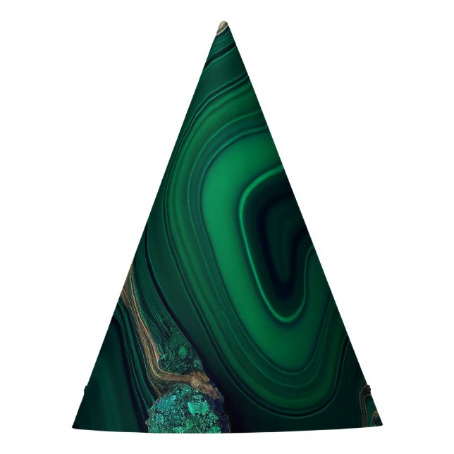 Malachite Cu6CO3(OH)2 Party Hat (Front)