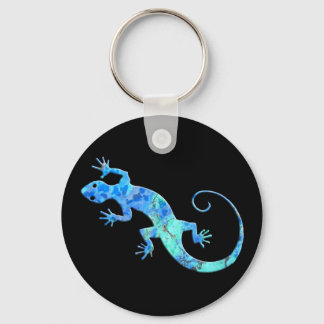 Malachite Gecko Dark Keychain