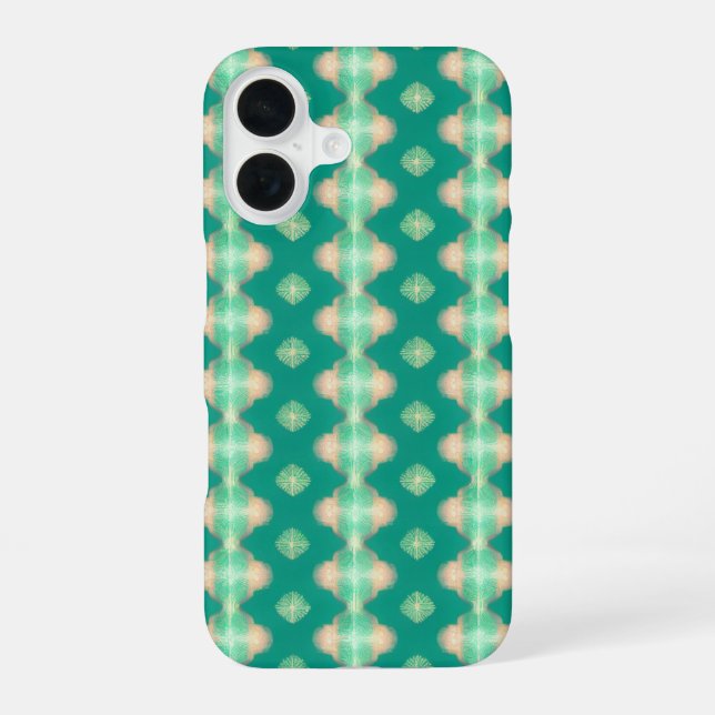 Malachite Green and Salmon Pink Phone Case (Back)