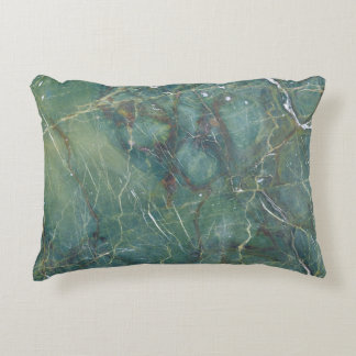 Malachite Green Marble Detailed Texture Decorative Cushion