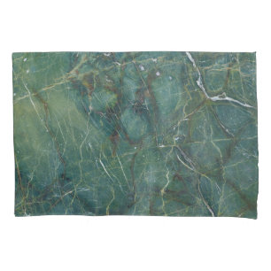 Malachite Green Marble Detailed Texture Pillowcase