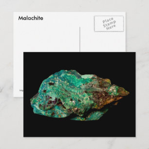 Malachite Green Mineral Rock Nature Photography Postcard