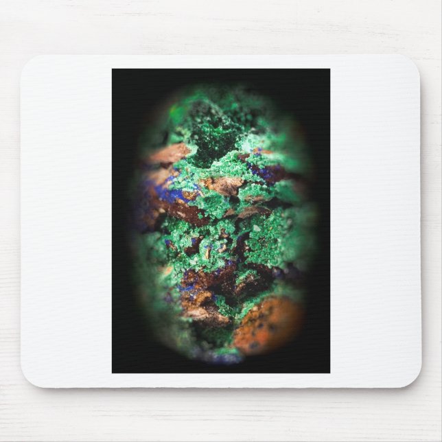 Malachite Lapis Azurite Gems Gemmology Rock Mouse Mat (Front)