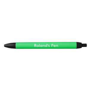 Malachite Personalised Black Ink Pen