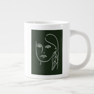 Malachite Portrait Large Coffee Mug