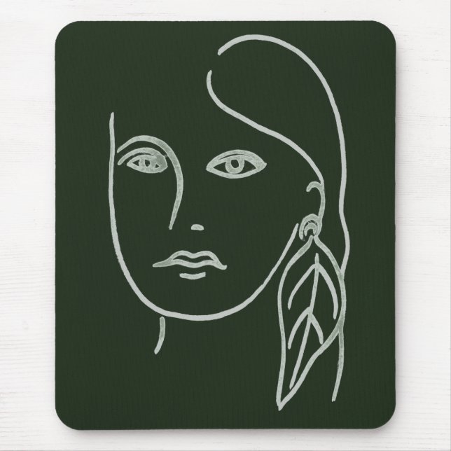Malachite Portrait Mouse Mat (Front)