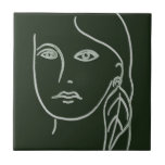 Malachite Portrait Tile<br><div class="desc">Malachite Portrait I by Melissa Wang. | 139003D</div>