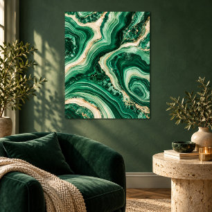 Malachite Riverfold Art Print