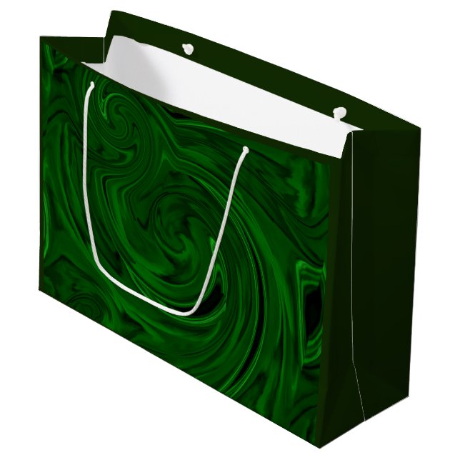 malachite stone green collections large gift bag (Front Angled)