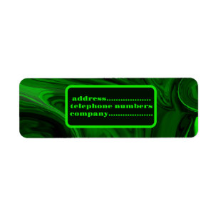 malachite stone green,personalised label