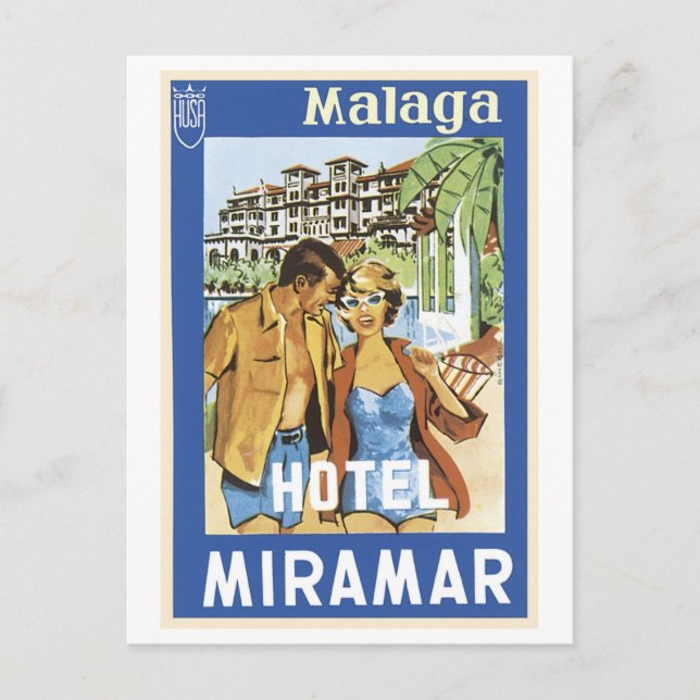 Malaga Hotel Miramar Postcard (Front)