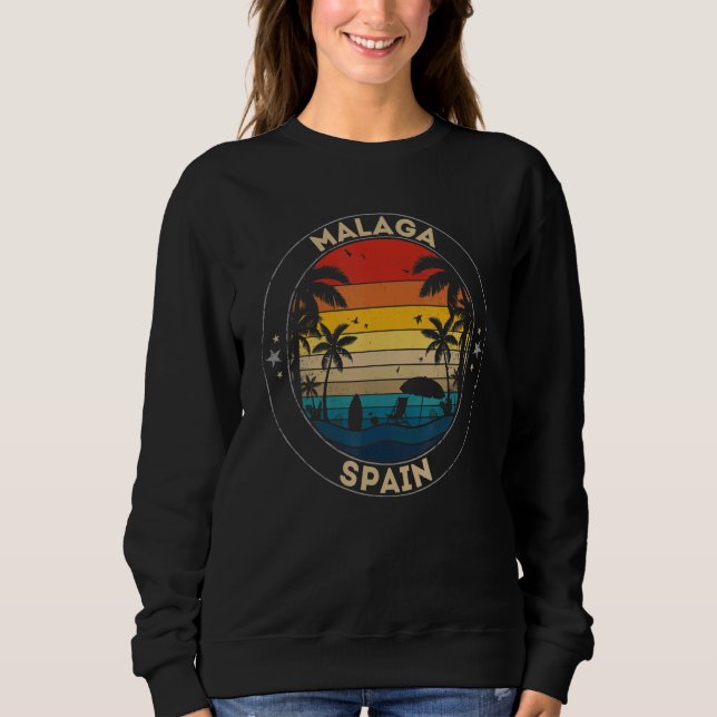 Malaga Souvenir  Spain Reminder Sweatshirt (Front)